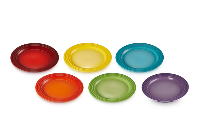 Le creuset rainbow plates sales