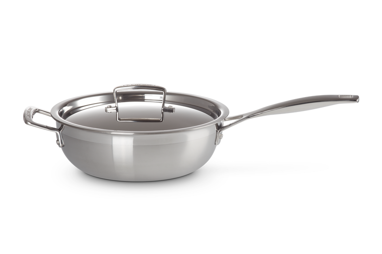 3 ply Stainless Steel Non Stick Chef s Pan with Lid and Helper