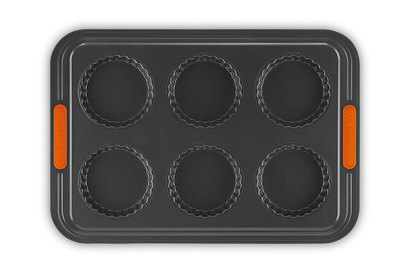 6 Cup Fluted Tart Tin Tray