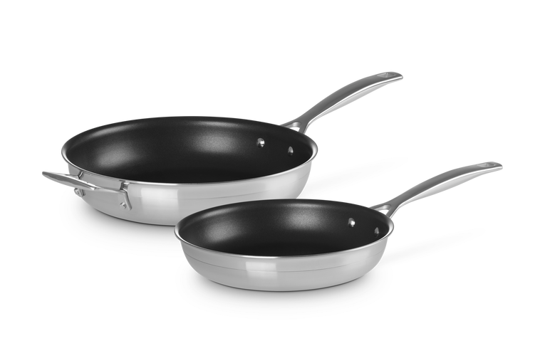 Le Creuset Tri-Ply Stainless Steel Nonstick Fry Pans, Set of 2