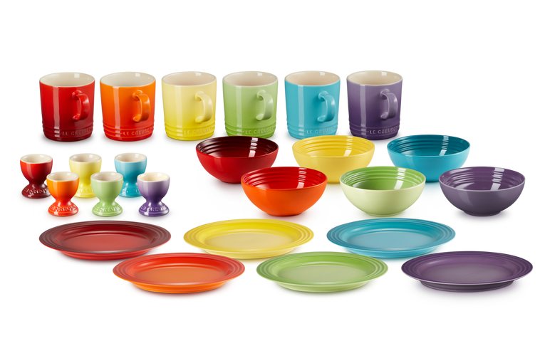 24 piece Rainbow Breakfast Set