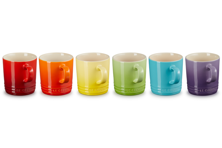 Le creuset deals rainbow mugs