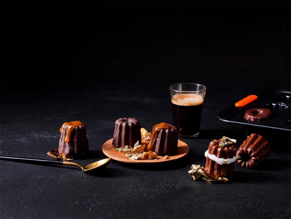 Easter Chocolate, Caramel, and Peanut Cannelé