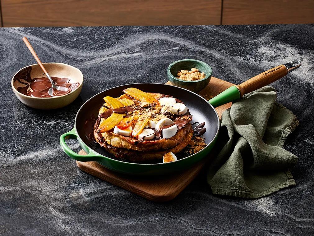Giant S'mores-Inspired French Toast with Caramelised Bananas
